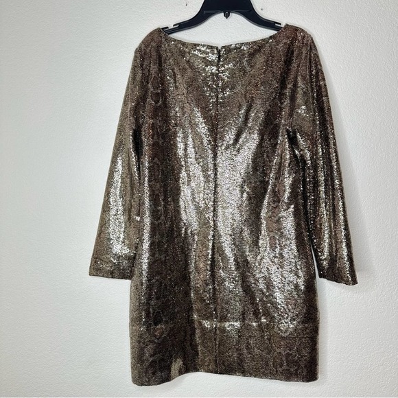 Tahari Ezra Python Sequin Sheath Dress, Size 6 - Picture 3 of 12